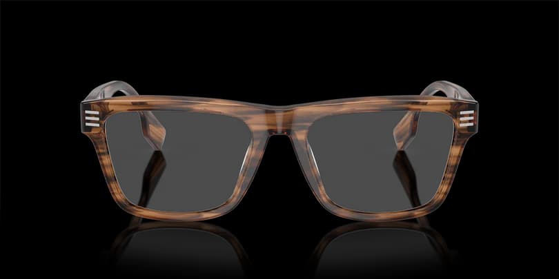 Burberry 0BE2387 4098 Eyeglasses Transparent Green Horn 55mm Men 2