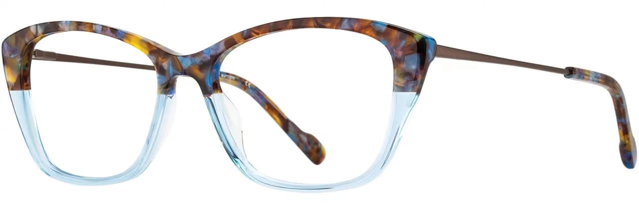Scott Harris SH-874 C1 Eyeglasses Clear Blue Tortoise 54mm Women
