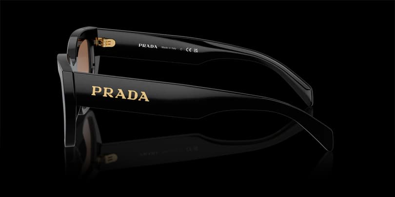 Prada 0PR A09S 1AB0A6 Sunglasses Black 53mm Women 3
