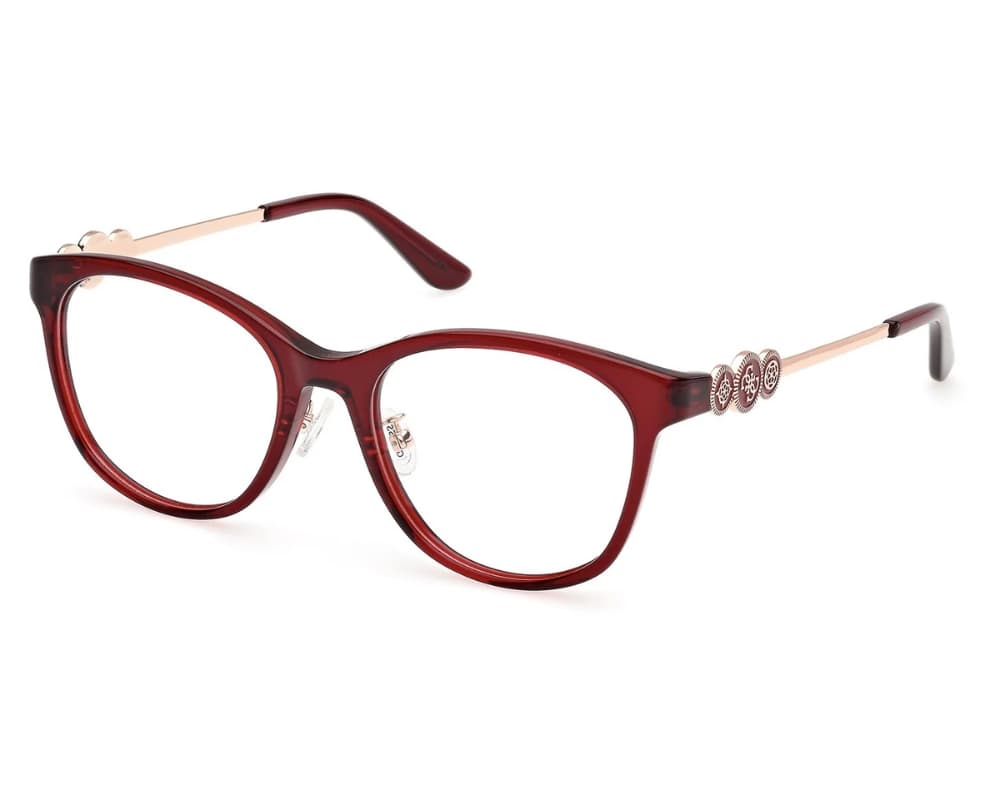 Guess GU50255D 069 Eyeglasses Shiny Bordeaux 52mm Women
