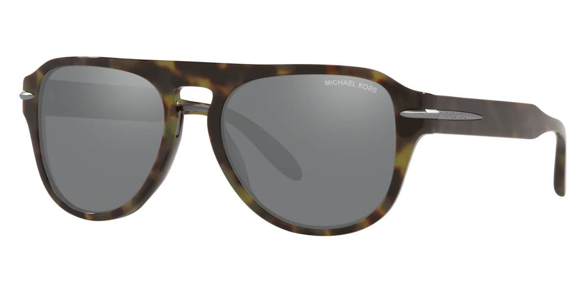Michael Kors 0MK2166 Burbark 37056G Sunglasses Olive Tortoise 56mm Men