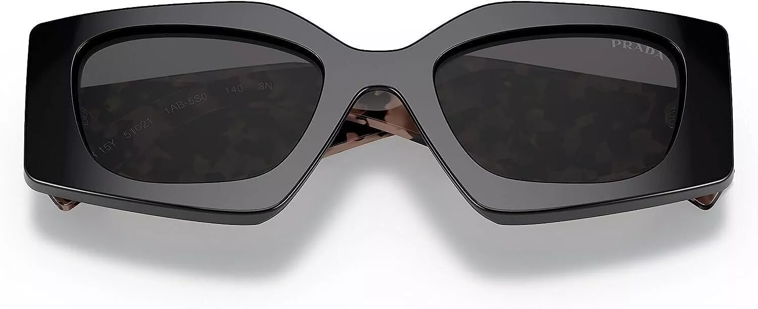 Prada SPR15Y 1AB-5S0 Sunglasses Black 51mm Women 5