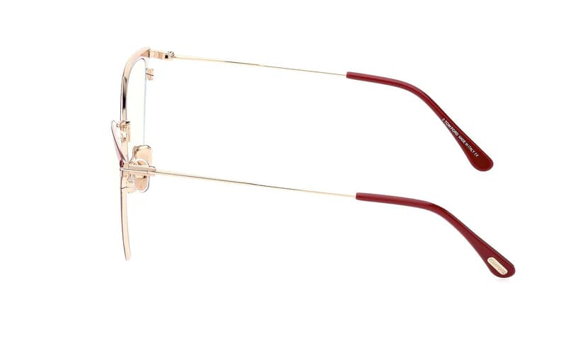 Tom Ford FT5840B 066 Eyeglasses Shiny Red 56mm Women 3