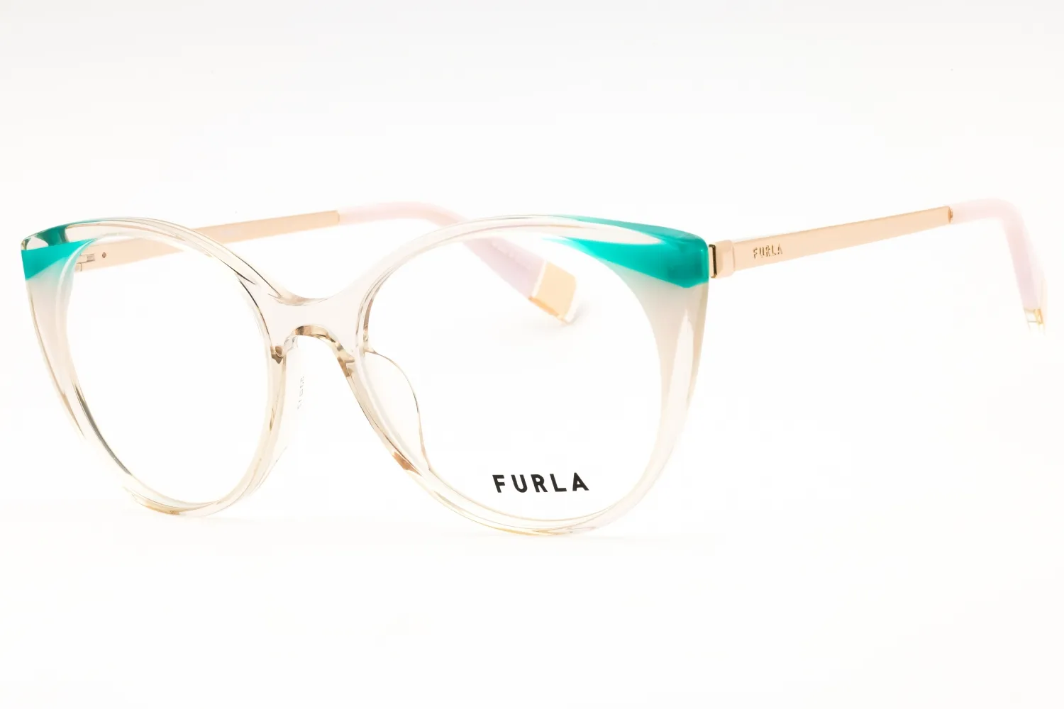 Furla VFU722V 06PP Eyeglasses Shiny Transparent Old Rose 53mm Women