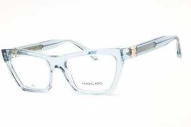 Salvatore Ferragamo SF3021 450 Eyeglasses Transparent Azure 54mm