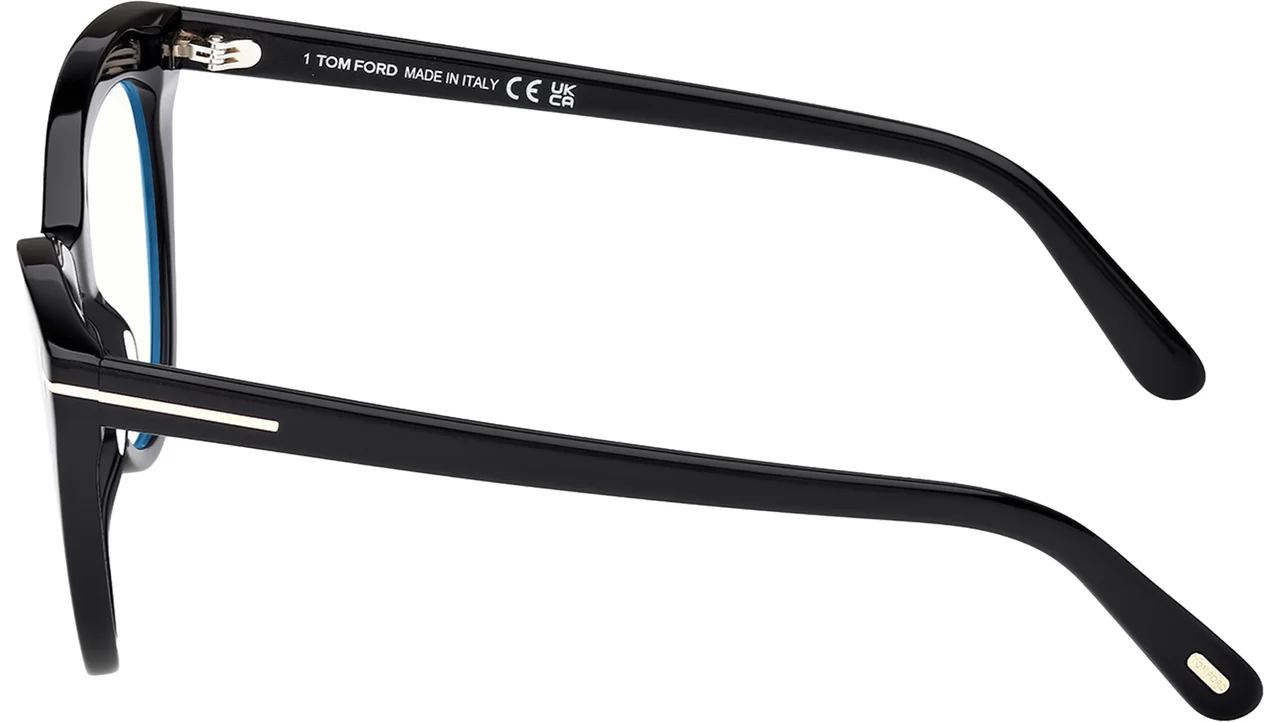 Tom Ford FT6091B 001 Eyeglasses Shiny Black 53mm Women 4