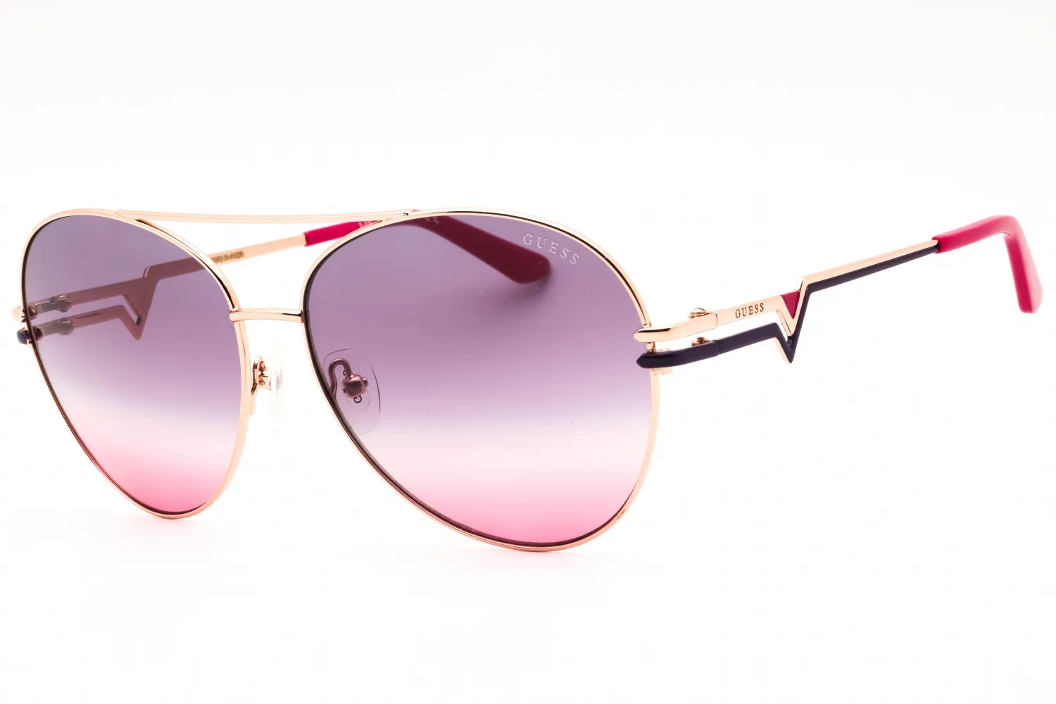 Guess GU7735 28Z Sunglasses Shiny Rose Gold 64mm Women