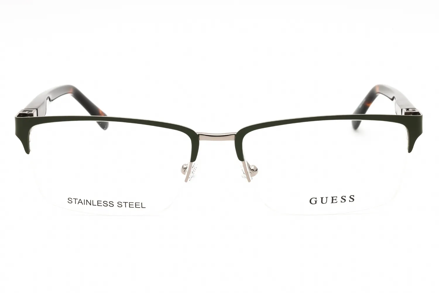 Guess GU50191 097 Eyeglasses Matte Dark Green Dark Havana 58mm Men 2
