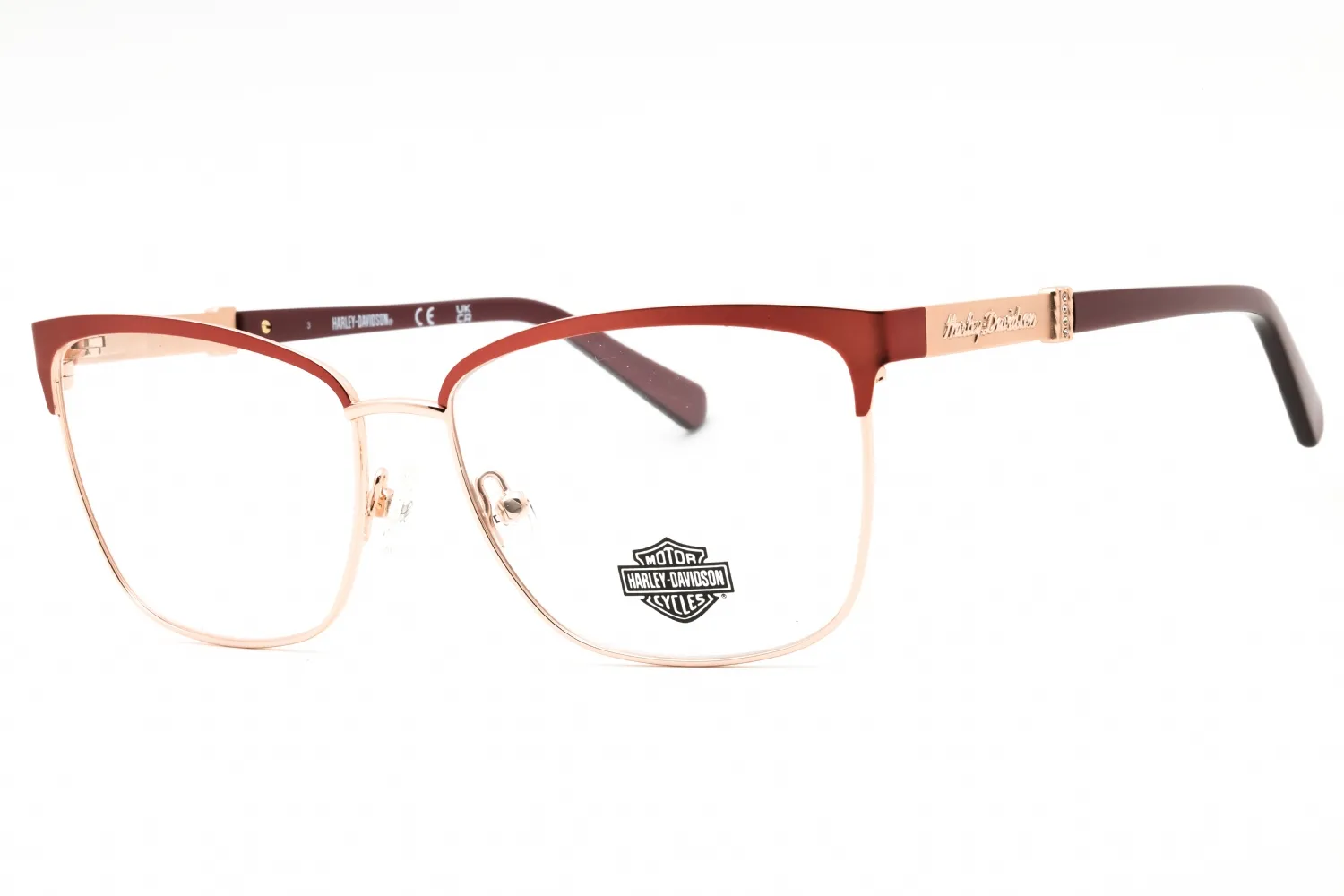 Harley Davidson HD50076 073 Eyeglasses Matte Pink 56mm Women