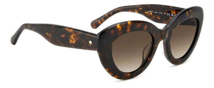 Kate Spade CAPRI/G/S 0086 Sunglasses Havana 50mm Women 3