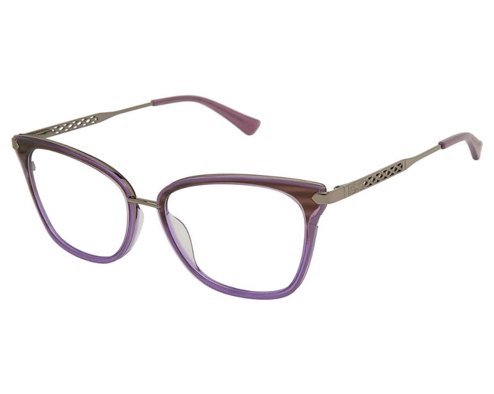 Nicole Miller NICE C03 Eyeglasses Aubergine 57mm Women