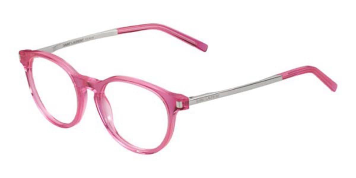 Saint Laurent SL25 GJ6 Eyeglasses Clear Pink 49mm Women