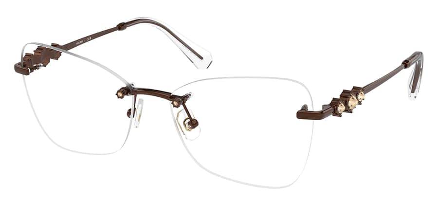 Swarovski SK1014 4002 Eyeglasses Brown 53mm Women