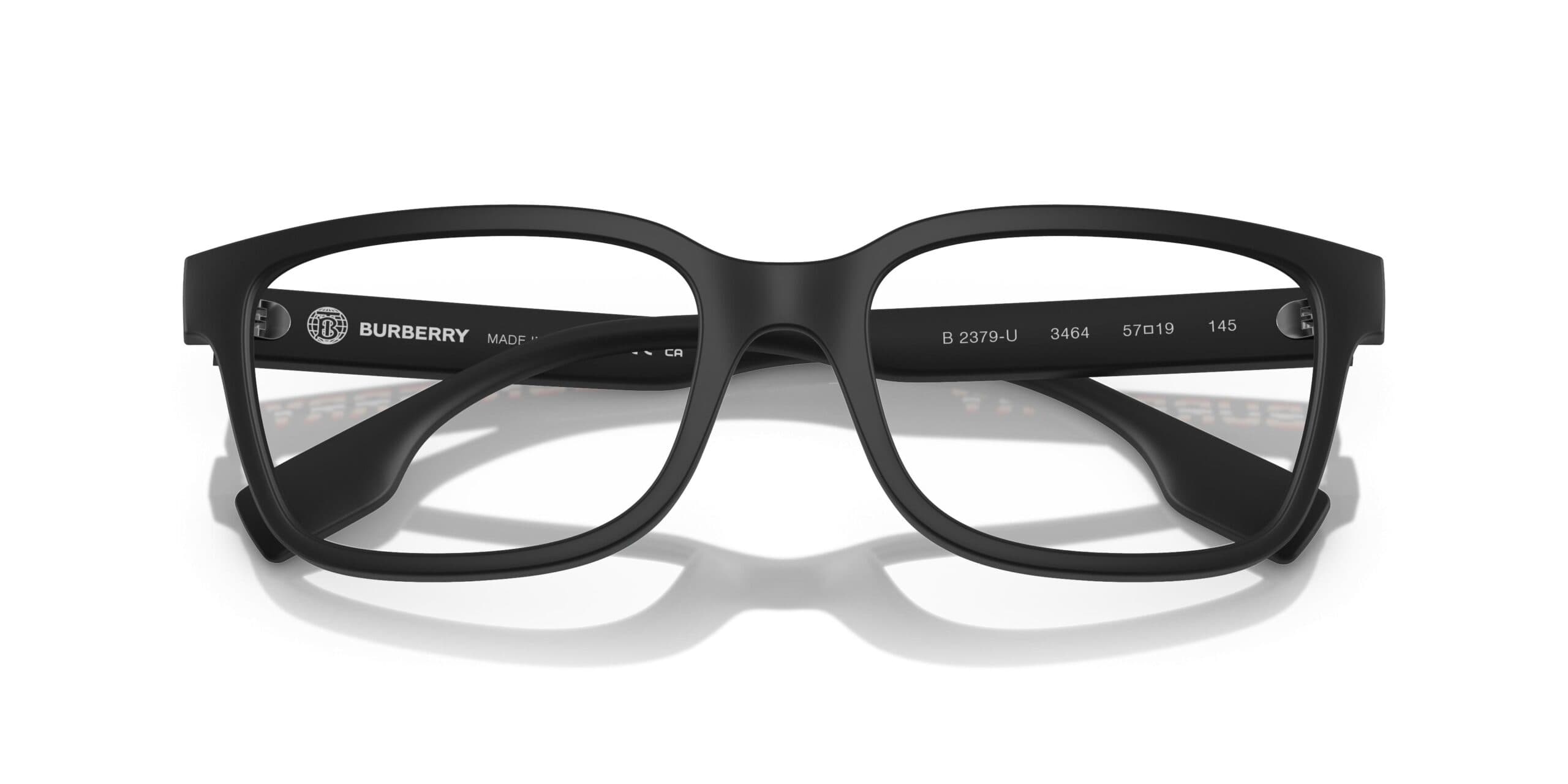 Burberry 0BE2379U 3464 Eyeglasses Matte Black 57mm Men 5