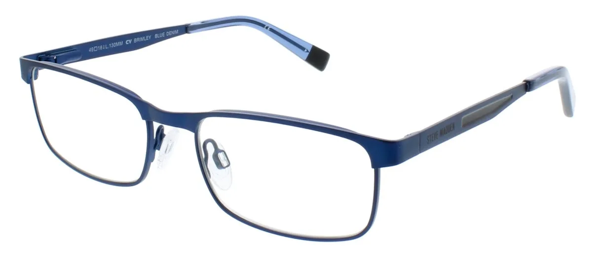 Steve Madden Brimley Eyeglasses Blue Denim 49mm Kids