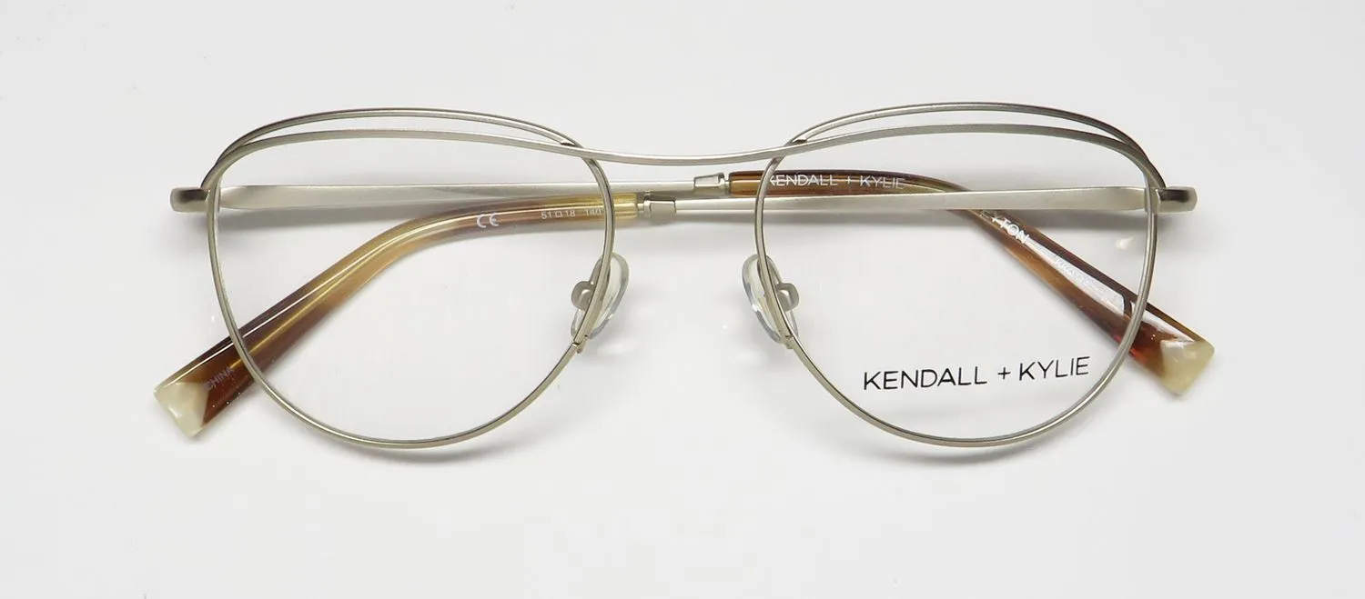 Kendall + Kylie Kko144 Peyton 718 Eyeglasses Light Gold 51mm 2