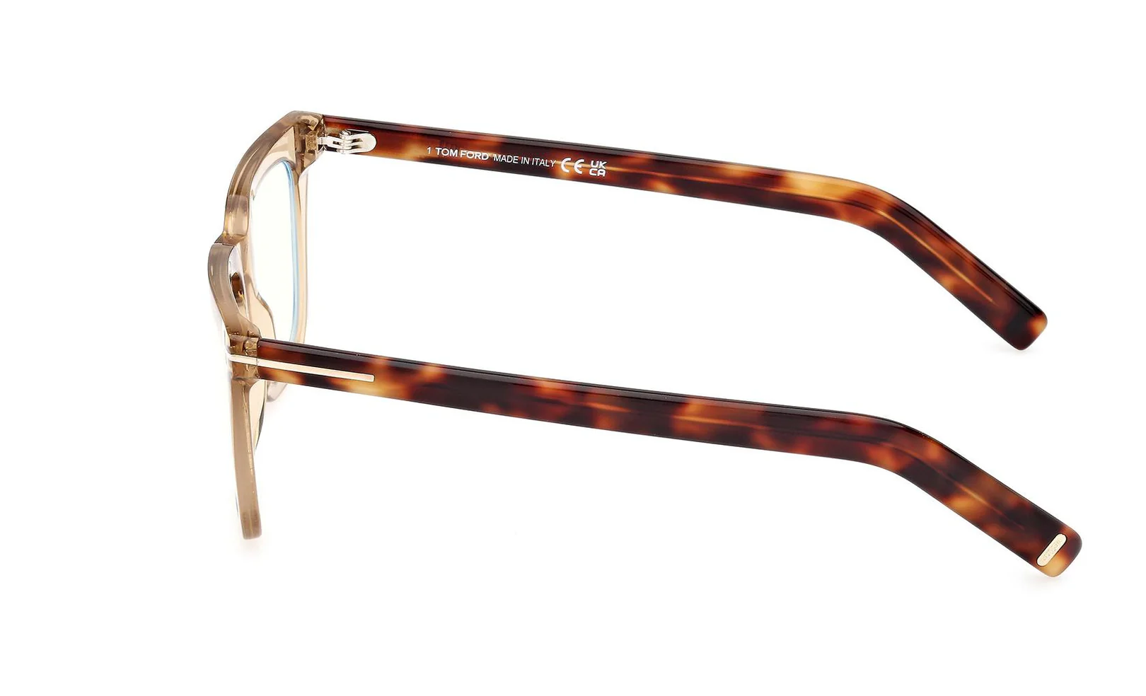 Tom Ford FT5963B 045 Eyeglasses Shiny Light Brown 50mm Men 3