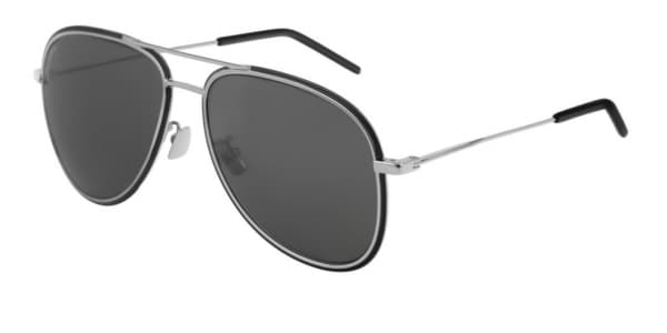 Saint Laurent SL294 001 Sunglasses Silver Black 56mm Unisex