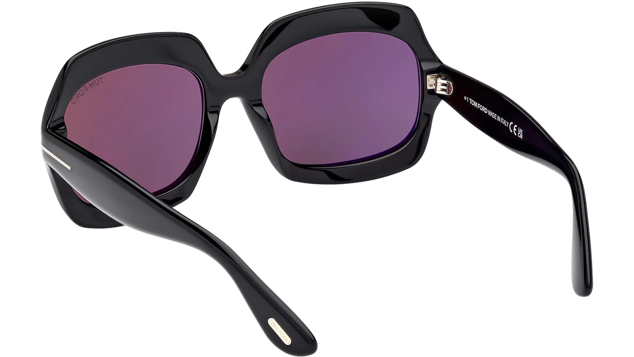 Tom Ford FT1155 01A Sunglasses Shiny Black 60mm Women 3