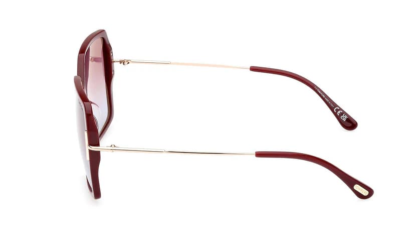 Tom Ford FT1039-F 69Z Sunglasses Shiny Bordeaux 59mm Women 3