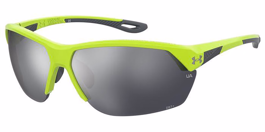 UNDER ARMOUR UA COMPETE 00IE Sunglasses Neon Green 68mm Men