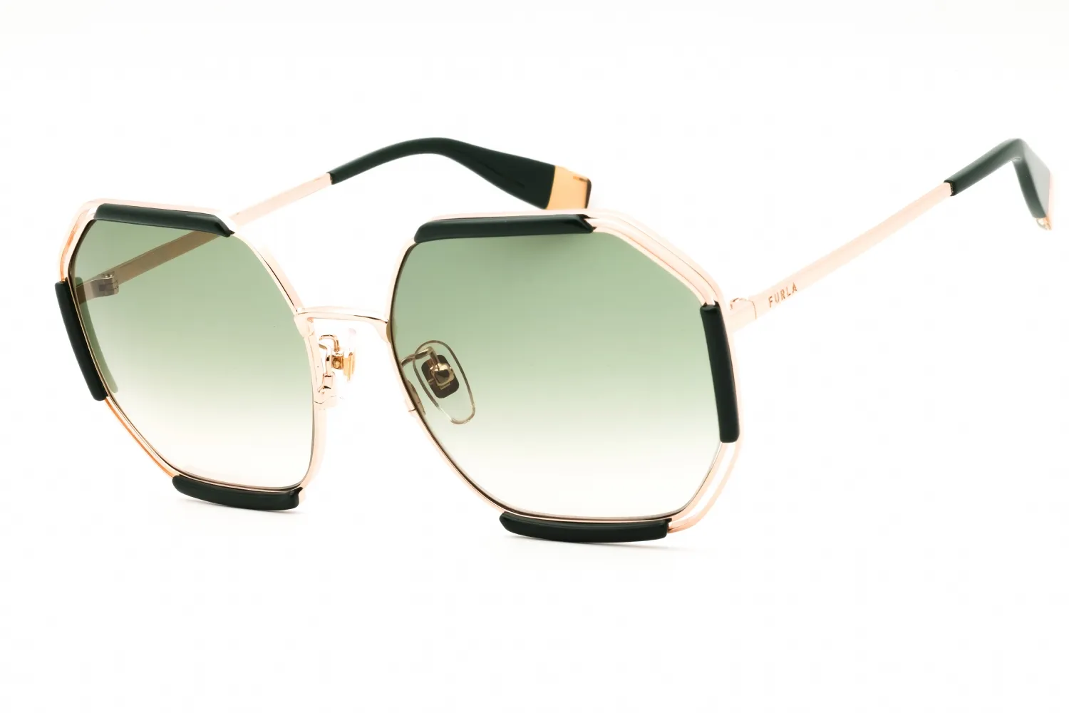 Furla SFU785 08FC Sunglasses Shiny Copper Gold 61mm Women