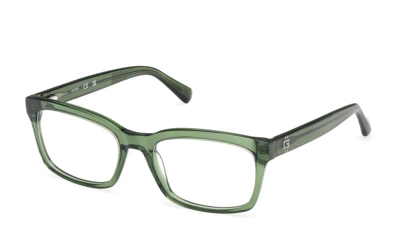 Guess GU50252 096 Eyeglasses Shiny Dark Green 55mm Women