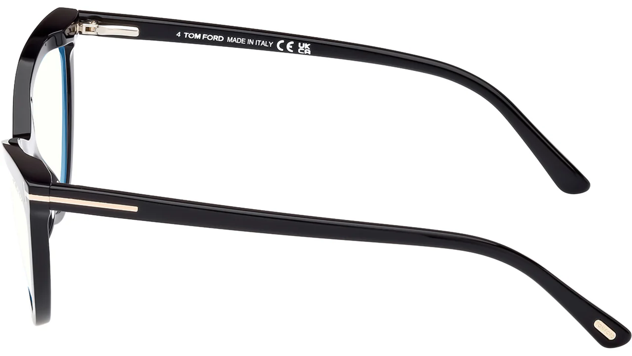 Tom Ford FT5896B 001 Eyeglasses Shiny Black 56mm Women 3