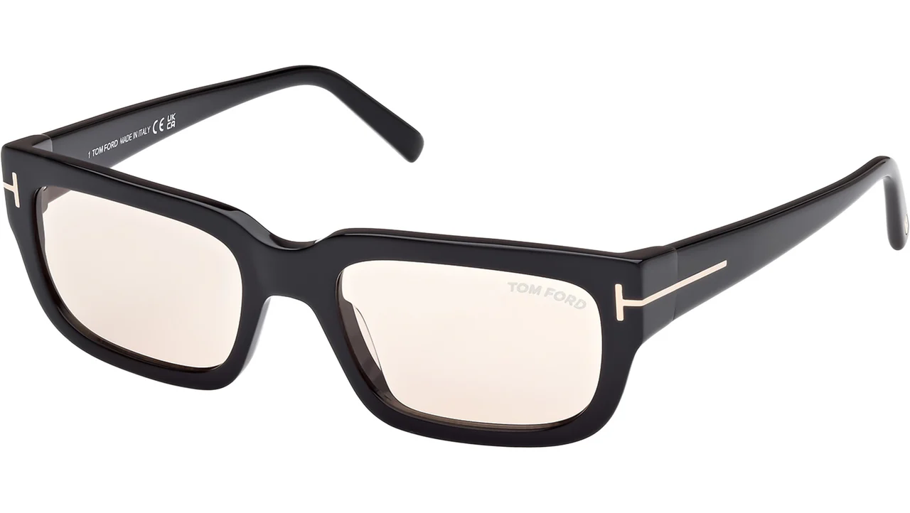 Tom Ford FT1075 01E Sunglasses Shiny Black 54mm Unisex