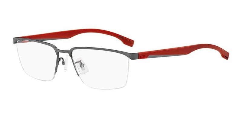 HUGO BOSS BOSS 1543/F 0R80 Eyeglasses Matte Dark Ruthenium 57mm Men