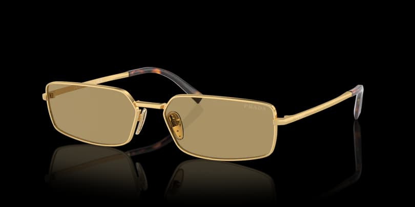 Prada 0PR A60S 5AK70G Sunglasses Gold 59mm Unisex