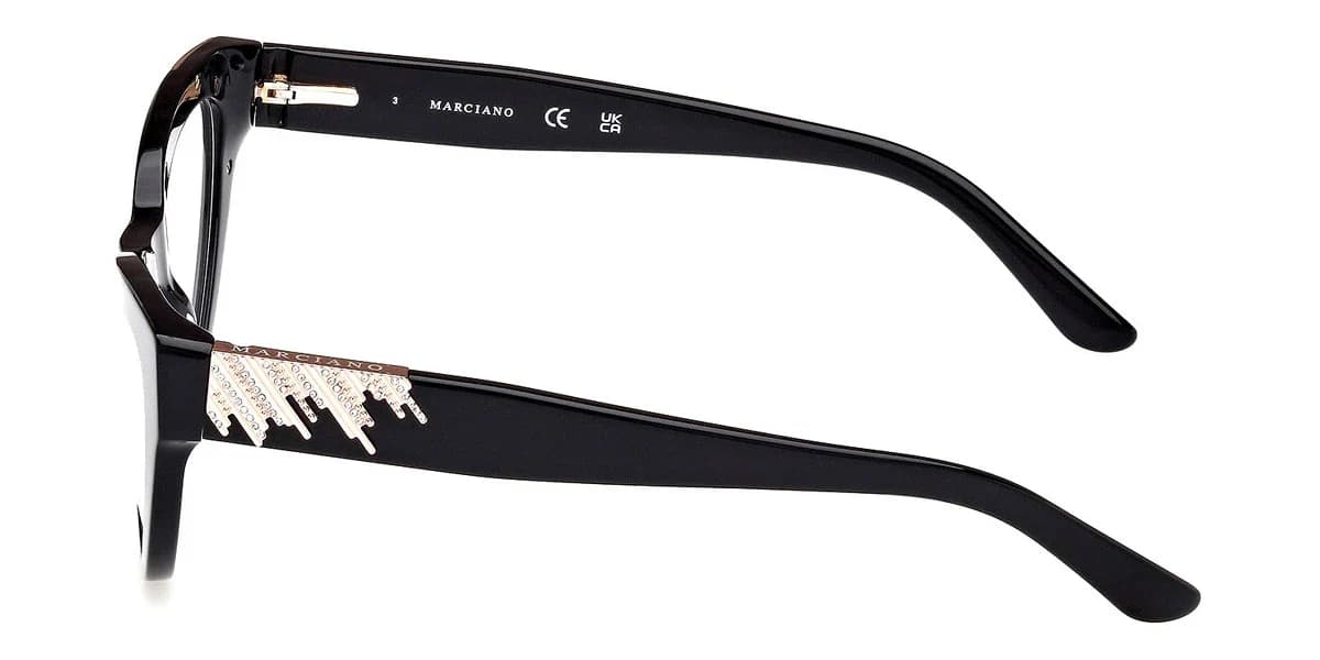 Marciano GM50036 001 Eyeglasses Shiny Black 52mm Women 3
