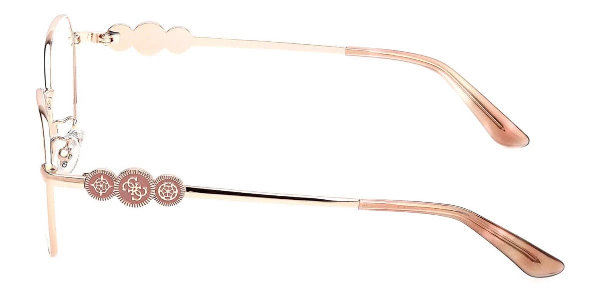 Guess GU50256D 028 Eyeglasses Shiny Rose Gold 52mm Women 3