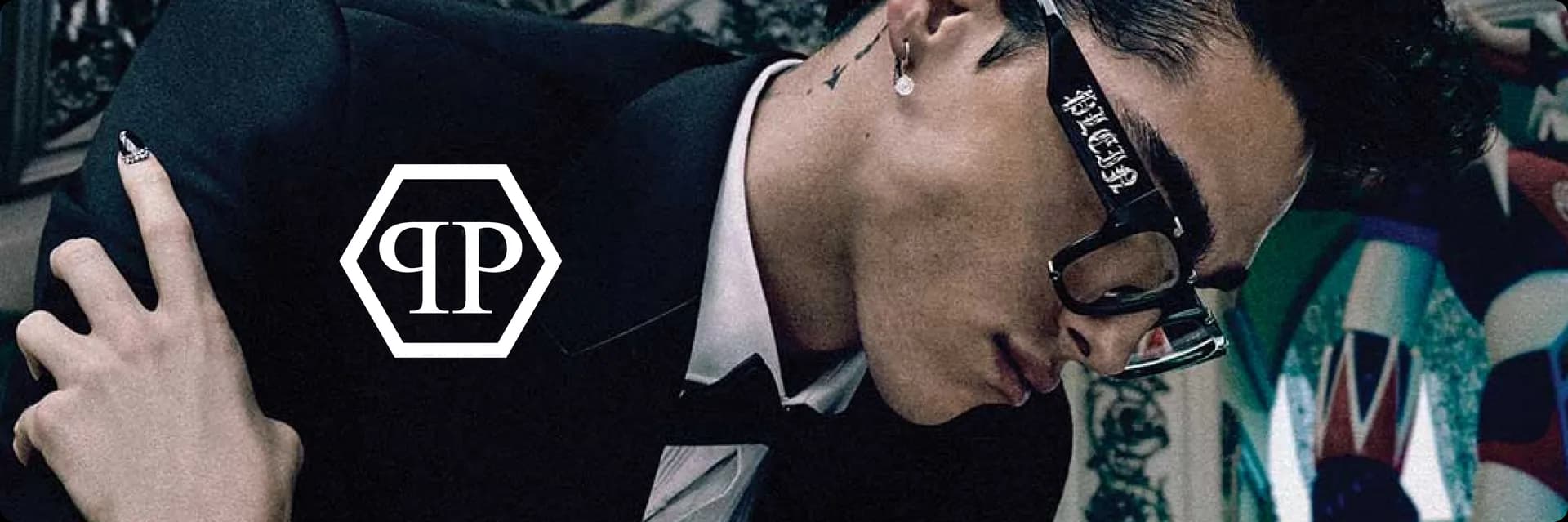 Philipp Plein eyeglasses campaign banner