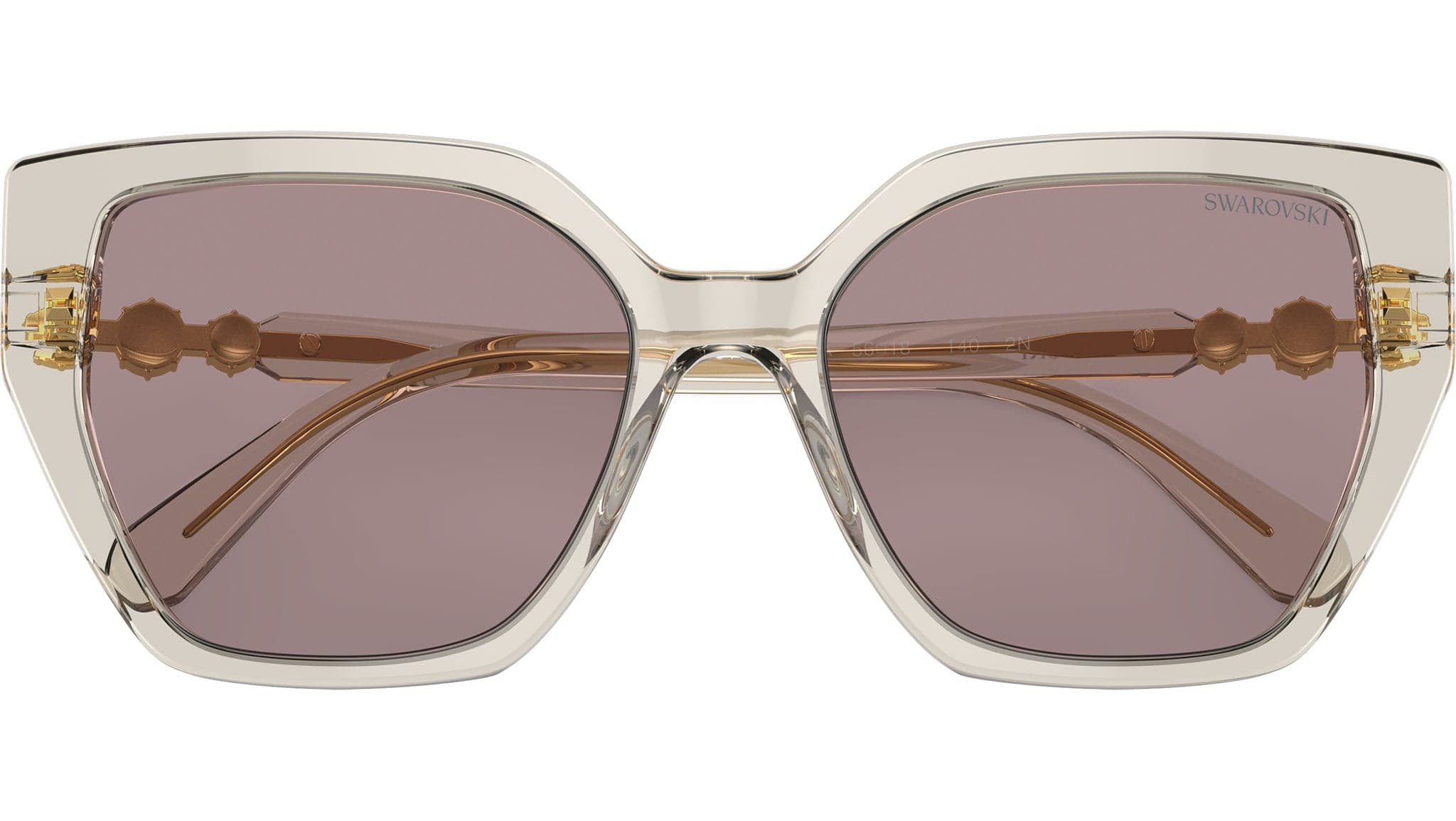 Swarovski SK6016 3003LA Sunglasses Transparent Beige 56mm Women 5