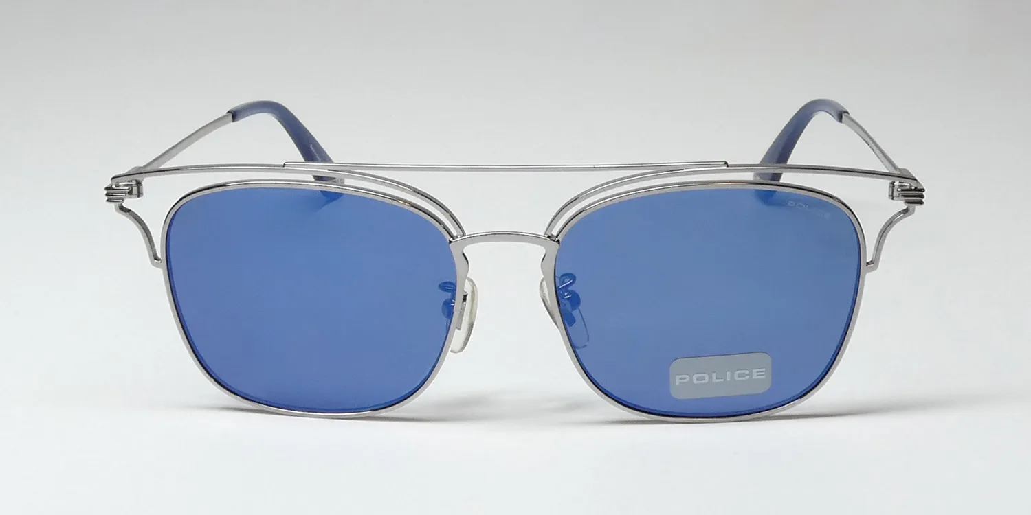 Police Spl575 579b Sunglasses Silver 54mm 3
