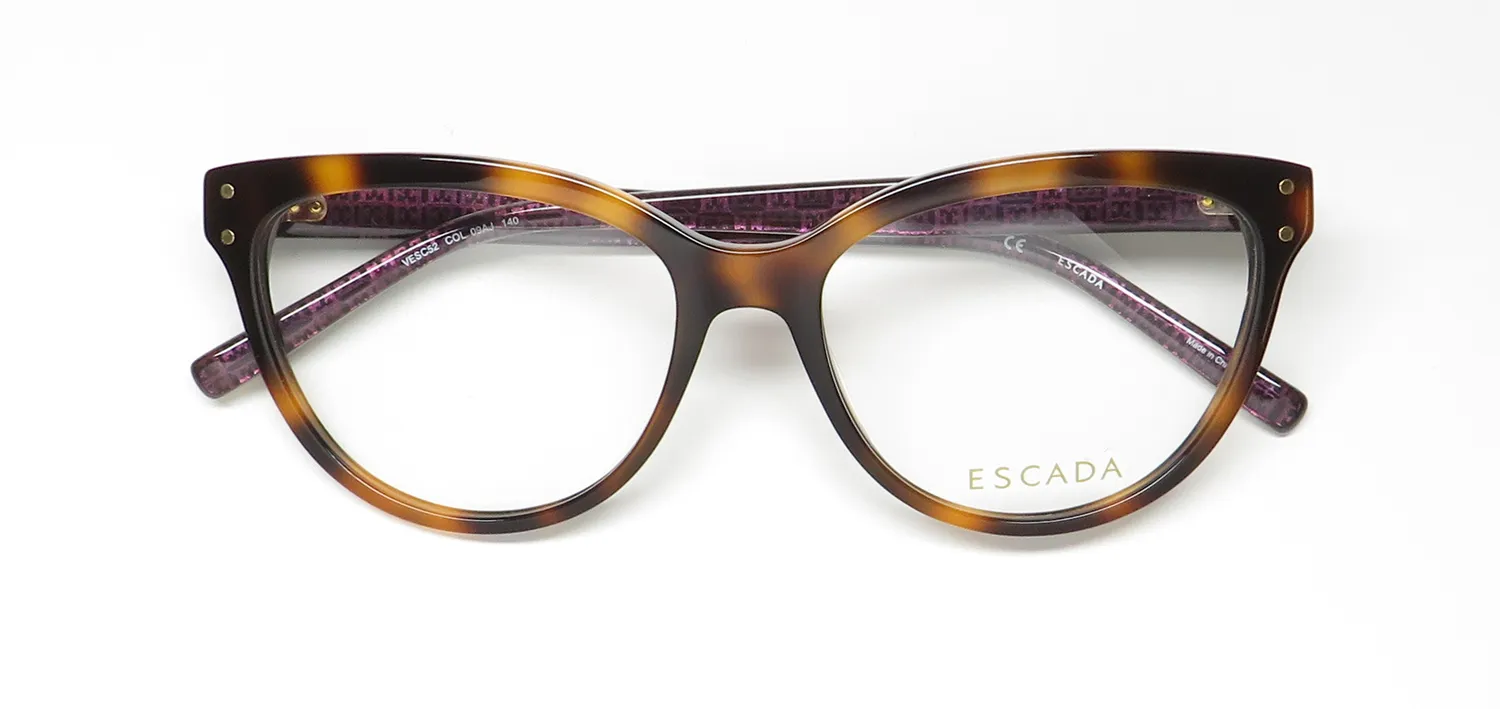 Escada Vesc52 09aj Eyeglasses Brown 54mm 2