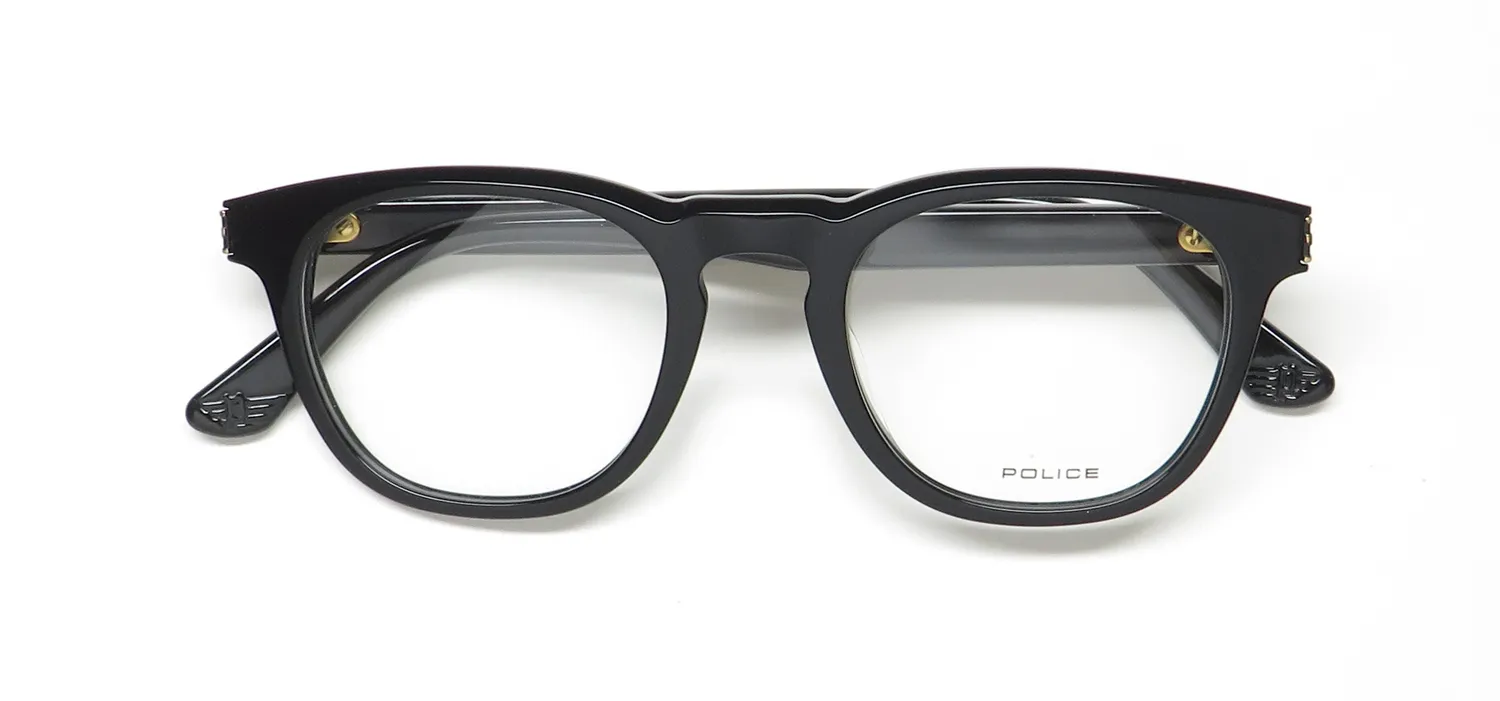 Police Vplf04 Origins Hero 4 0700 Eyeglasses Black 49mm 2