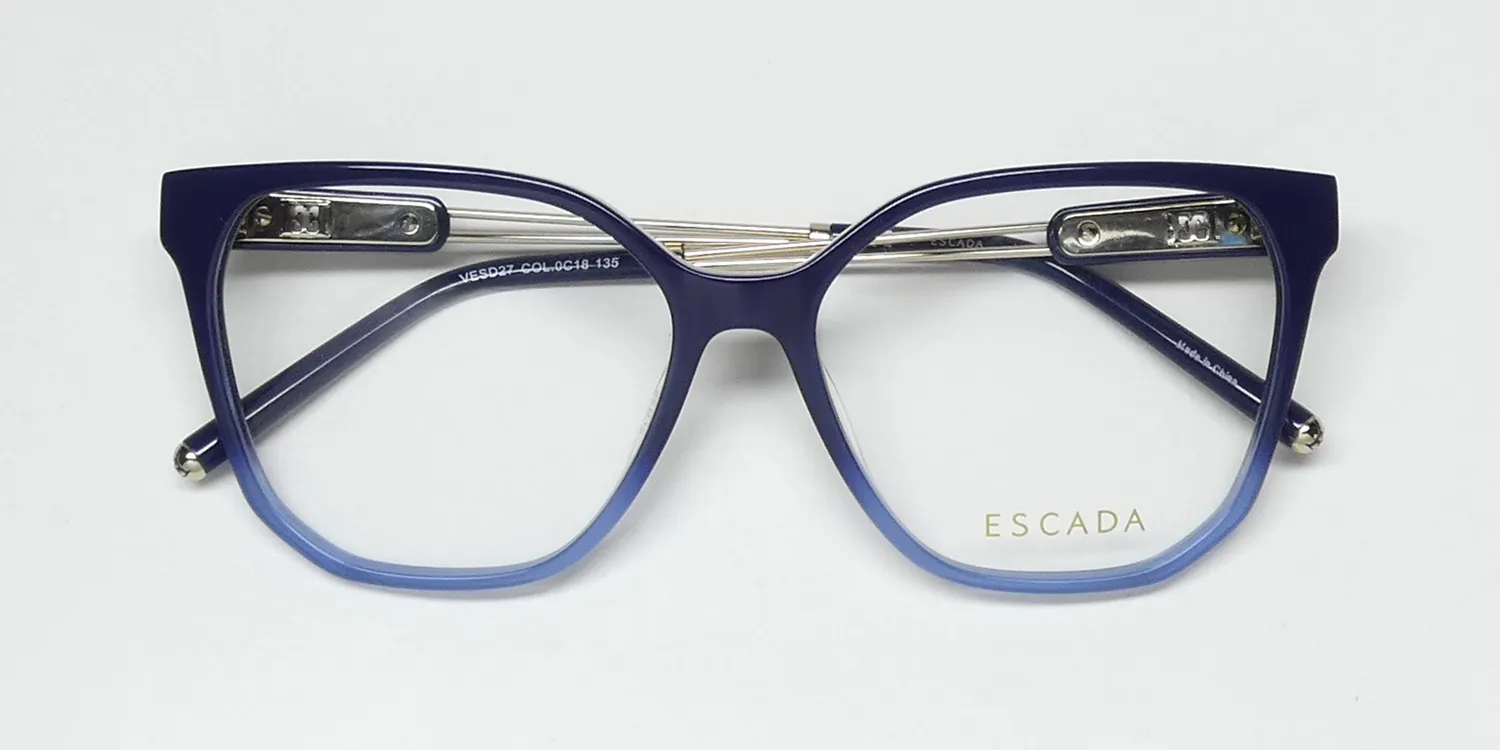 Escada Vesb27 0c18 Eyeglasses Blue 55mm 2