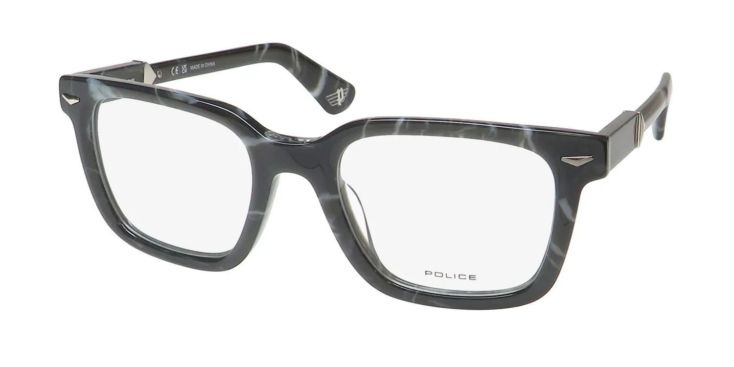 Police Vplg80 Monument 2 0869 Eyeglasses Marbled Black 51mm
