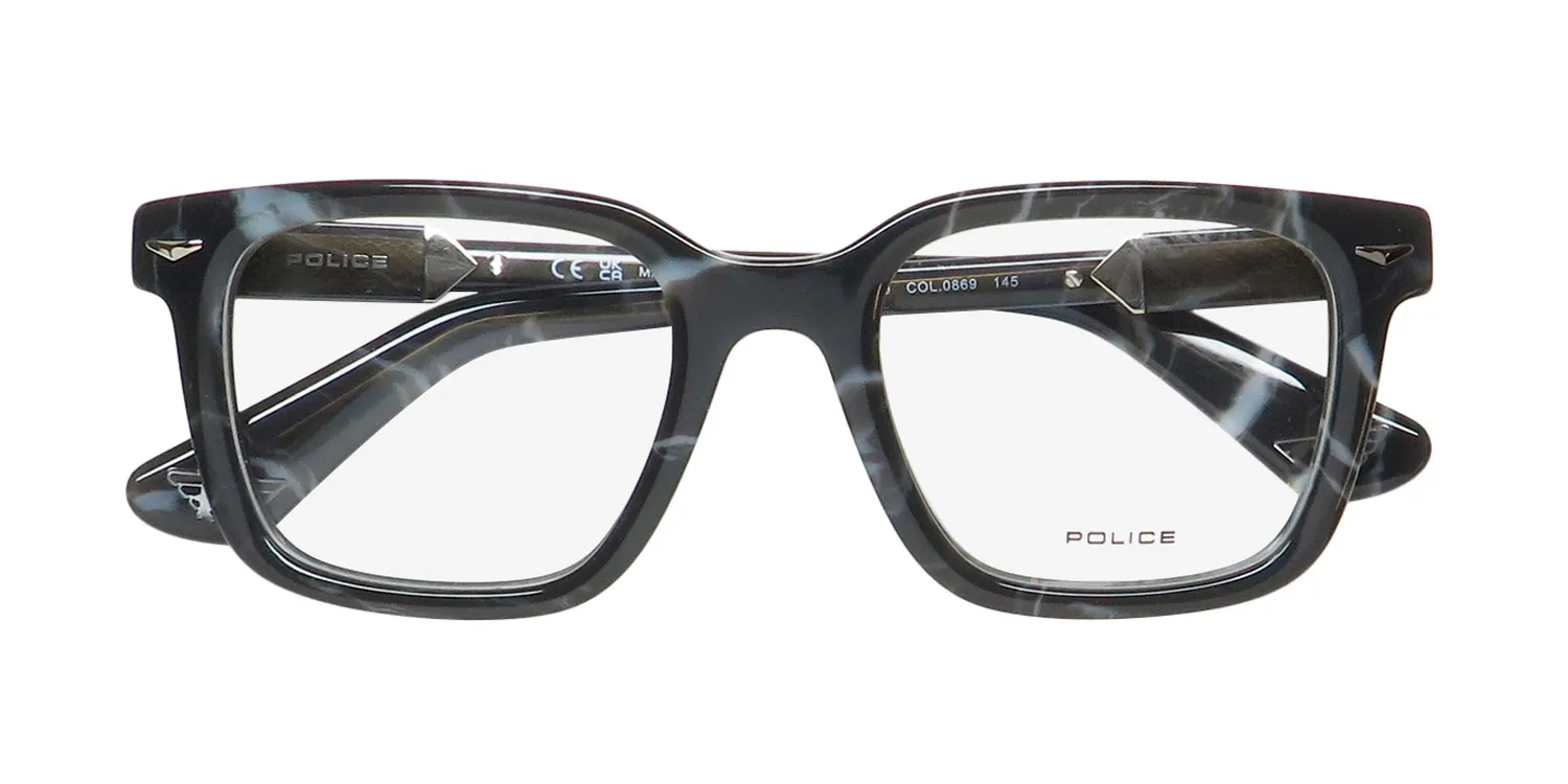 Police Vplg80 Monument 2 0869 Eyeglasses Marbled Black 51mm 2