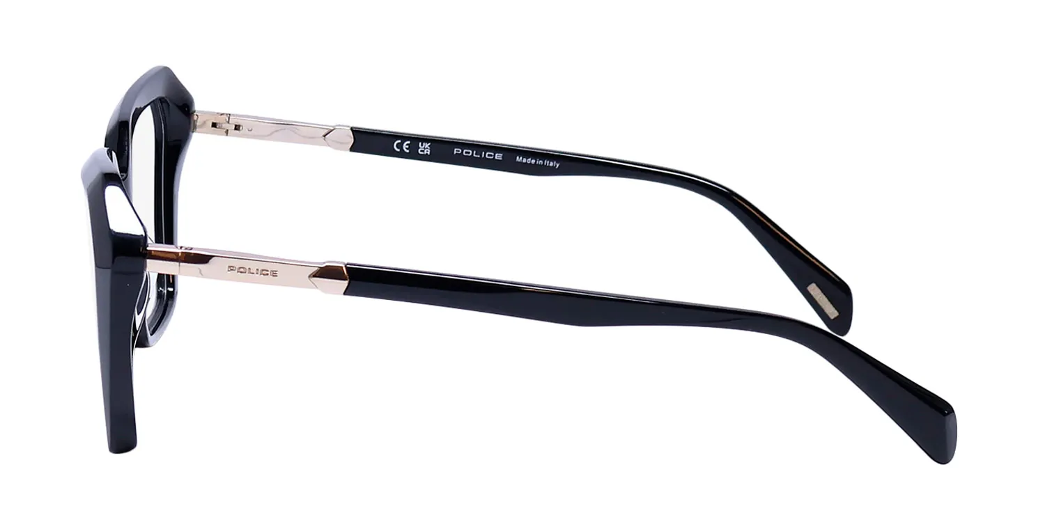 Police Vplp55 Mermaid 7 0700 Eyeglasses Shiny Black 55mm 4