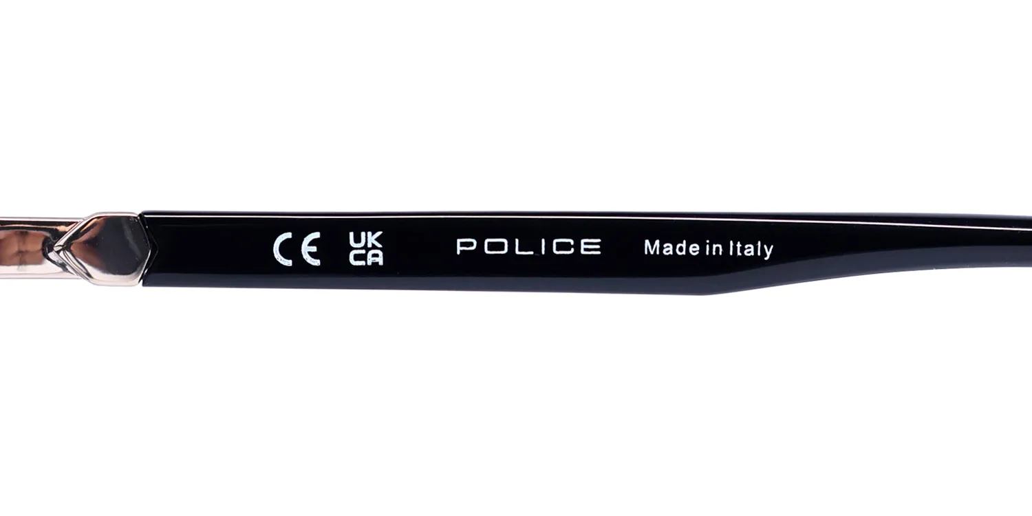 Police Vplp55 Mermaid 7 0700 Eyeglasses Shiny Black 55mm 7