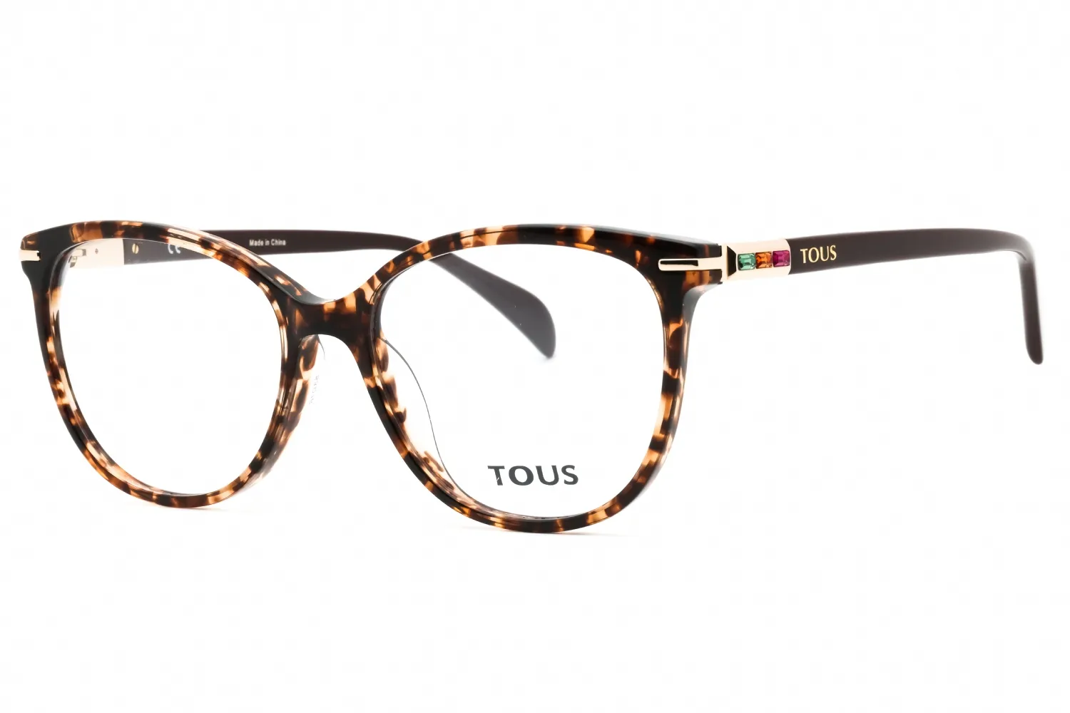 Tous VTOB12S 04AN Eyeglasses Transparent Brown Havana Women