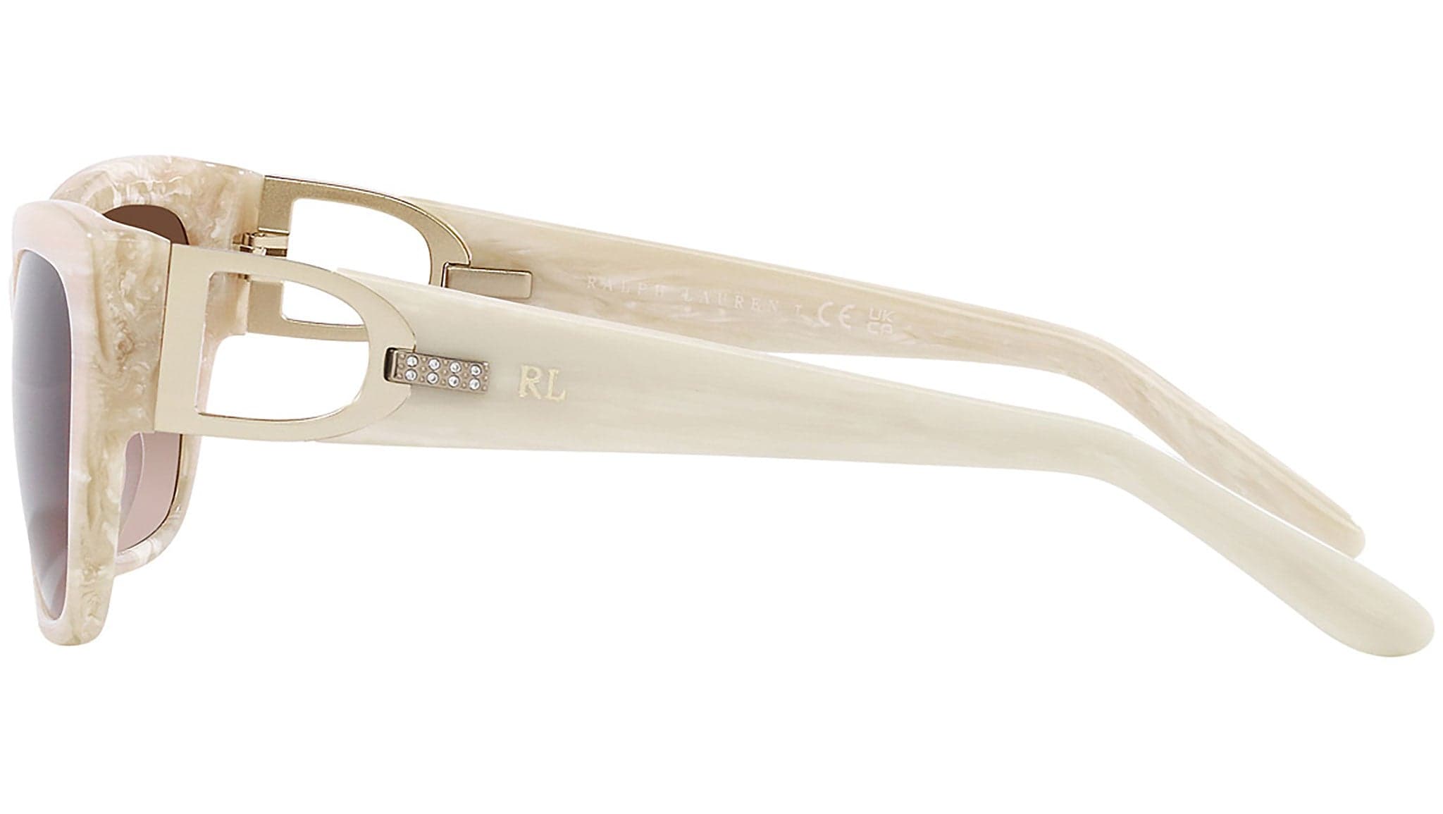 Ralph Lauren 0RL8206U 608413 Sunglasses Cream Horn 57mm Women 3