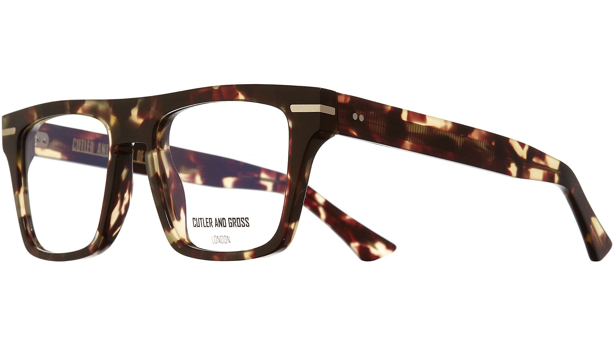 Cutler and Gross CG1357 003 Eyeglasses Black On Crystal 54mm Unisex