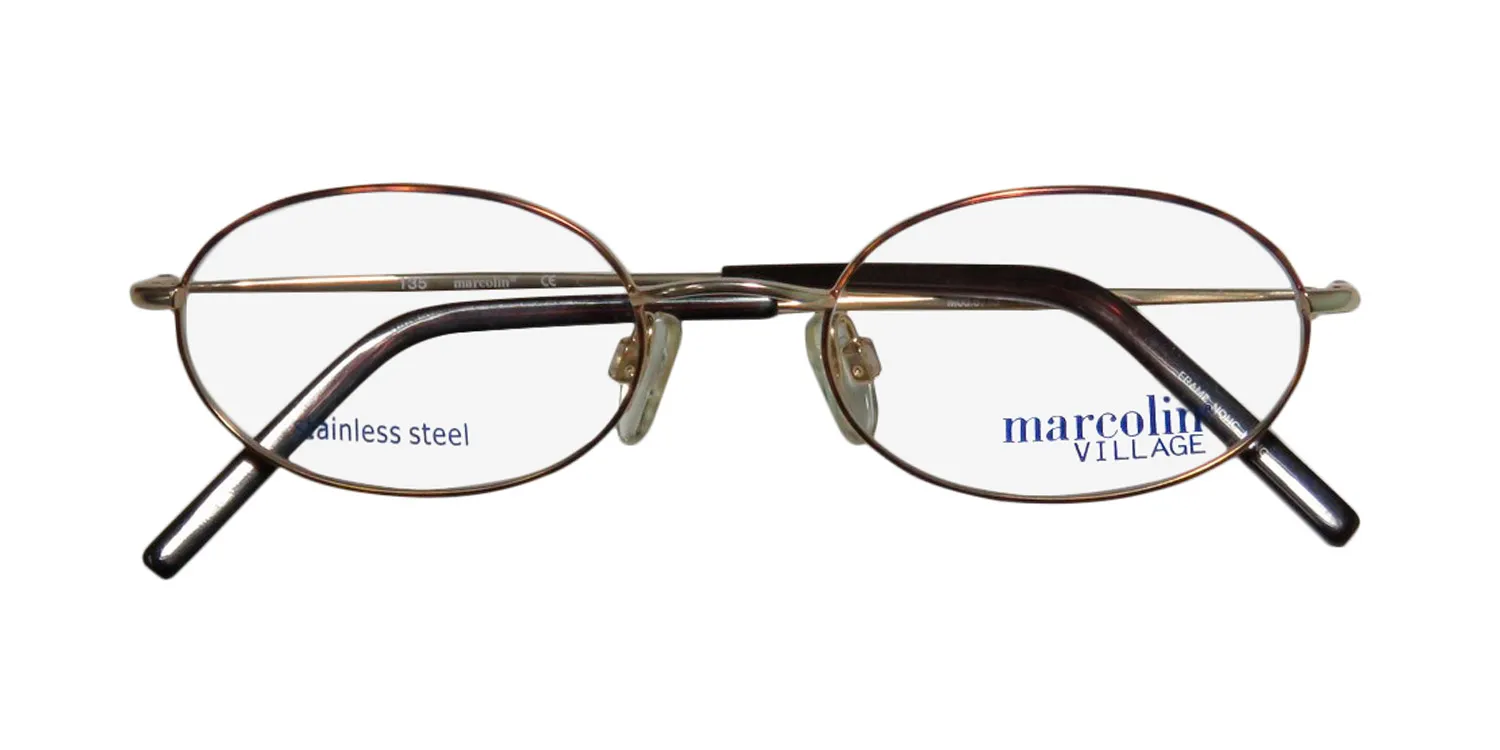 Marcolin Village 73 mod 6715 575 Eyeglasses Gold 49mm Unisex 2