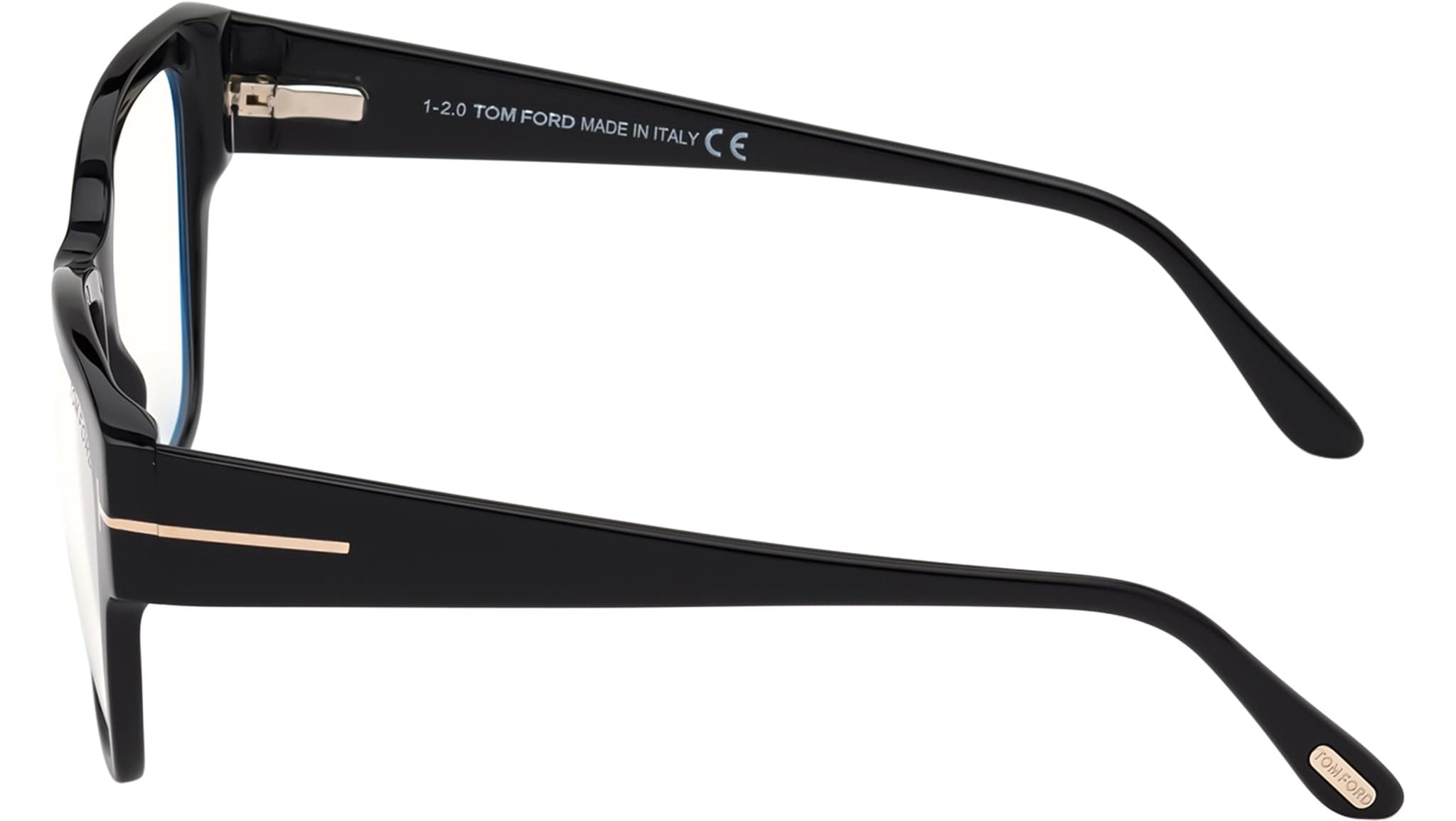 Tom Ford FT5745-B 001 Eyeglasses Shiny Black 54mm 3