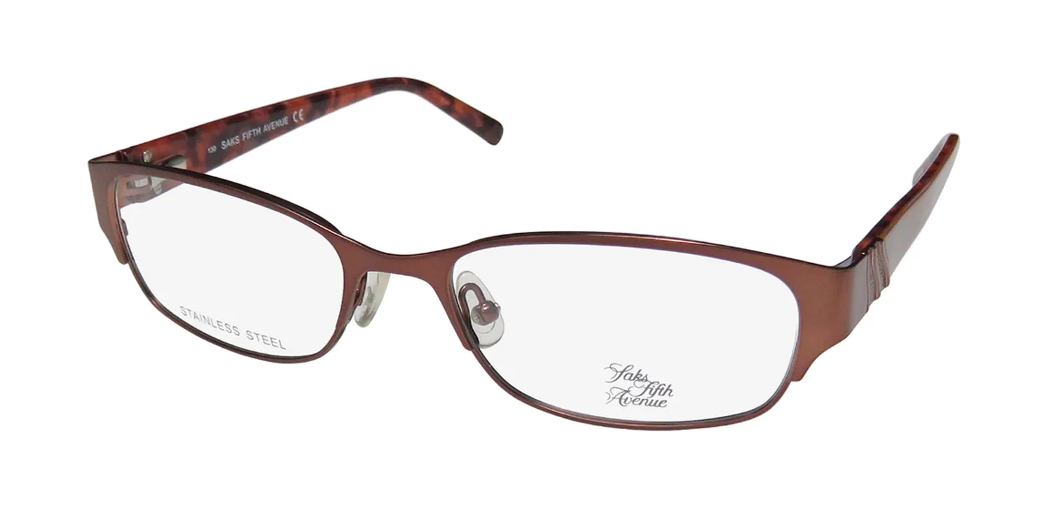 Saks Fifth Avenue 263 ed4 Eyeglasses Copper 52mm Women
