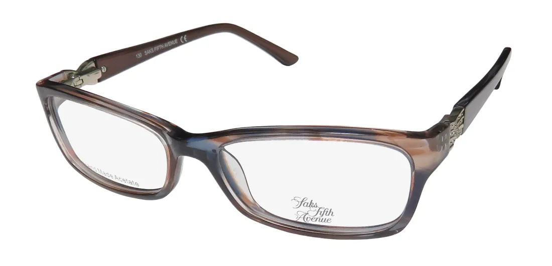 Saks Fifth Avenue 271 0en4 Eyeglasses Brown 51mm Women